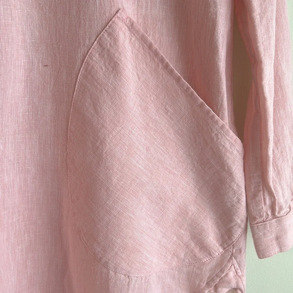 Anthropologie Uncle Frank Linen Blend Tunic Shirt Dress - Picture 3 of 6